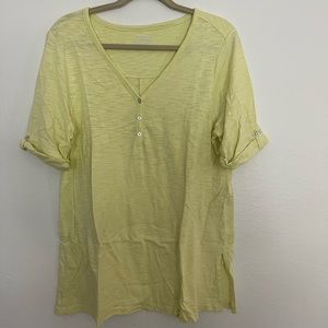 Chico’s yellow tunic style blouse